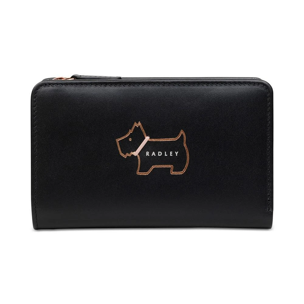 商品Radley|Heritage Dog Outline Medium Leather Zip-Top Wallet,价格¥230,第1张图片