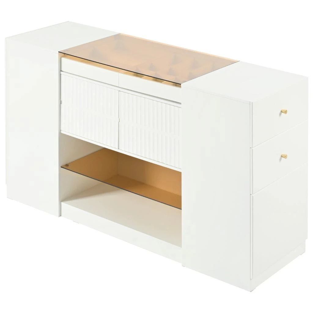 商品Streamdale Furniture|Streamdale Modern Luxury Island Vanity & Storage Cabinet Elegance Meets Functionality,价格¥4490,第3张图片详细描述