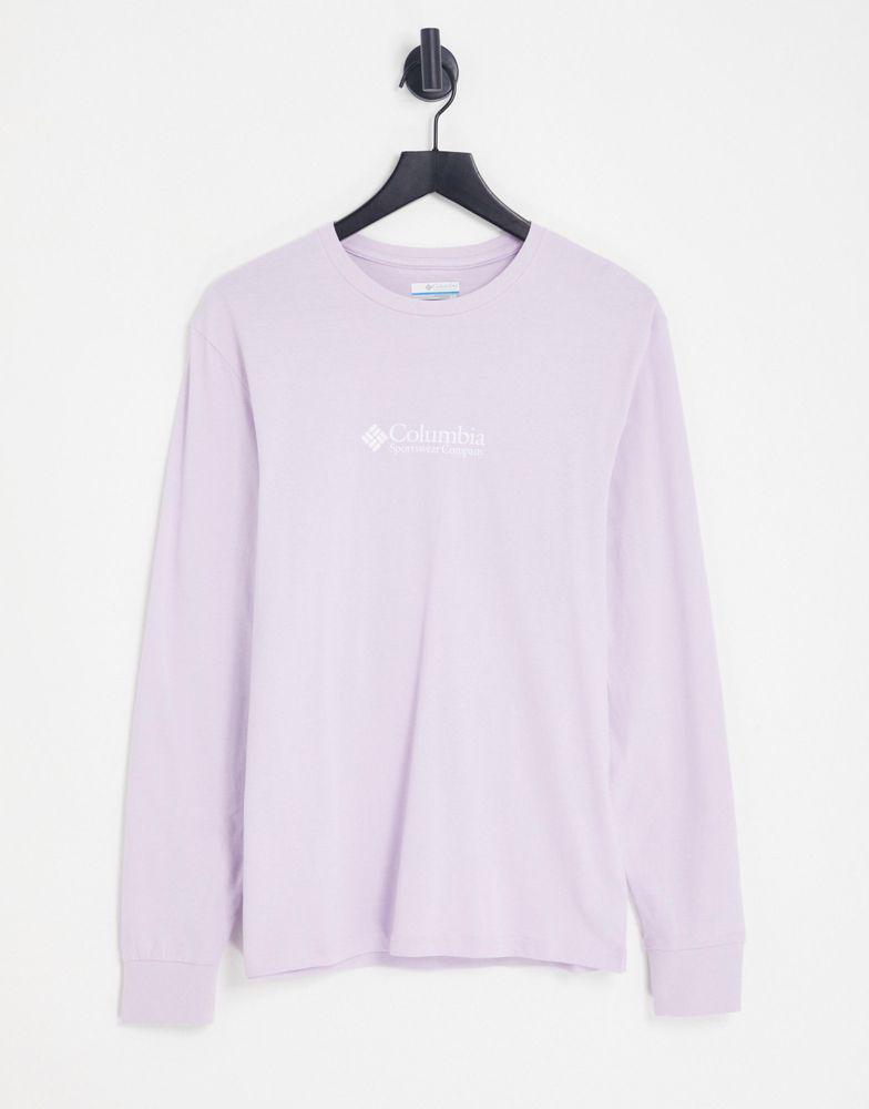 Columbia Hopedale back print long sleeve t-shirt in lilac Exclusive at ASOS商品第1张图片规格展示