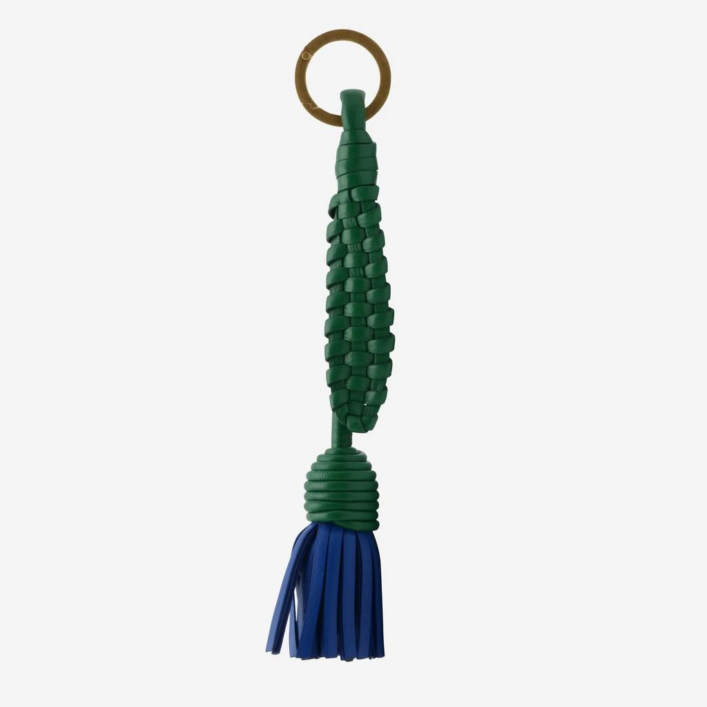 商品Bottega Veneta|Bottega Veneta Blue Leather Key Chain 639721-V03H0-4343,价格¥1315,第1张图片