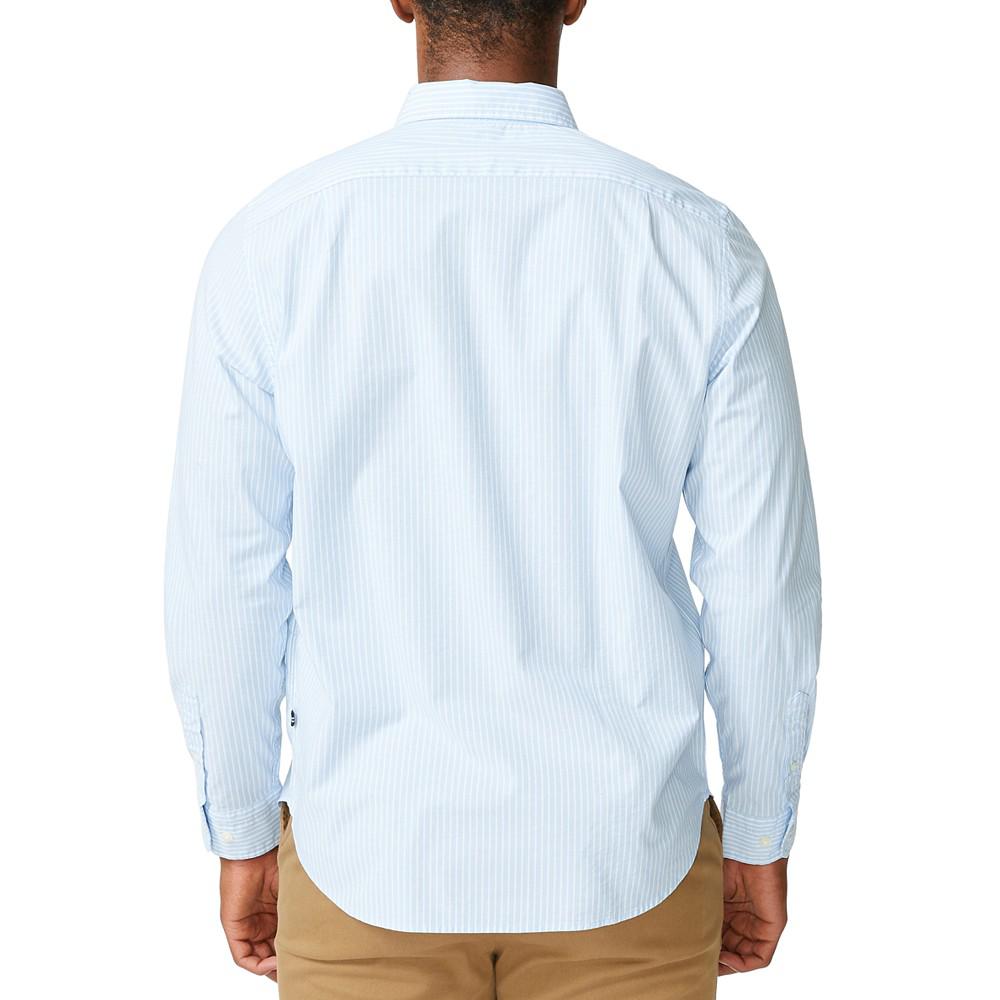 Men's Classic-Fit Long-Sleeve Stretch Stripe Poplin Shirt商品第2张图片规格展示