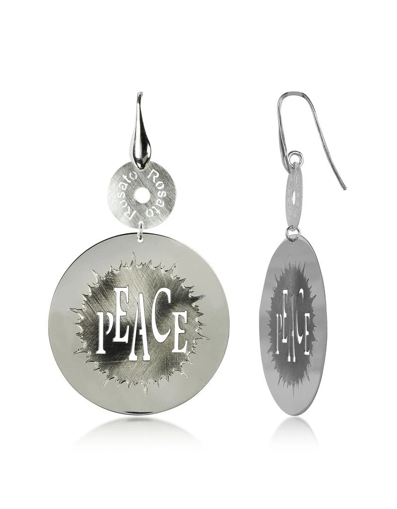 商品Rosato 洛萨朵|Sterling Silver Peace Cut-Out Round Earrings,价格¥1263,第1张图片