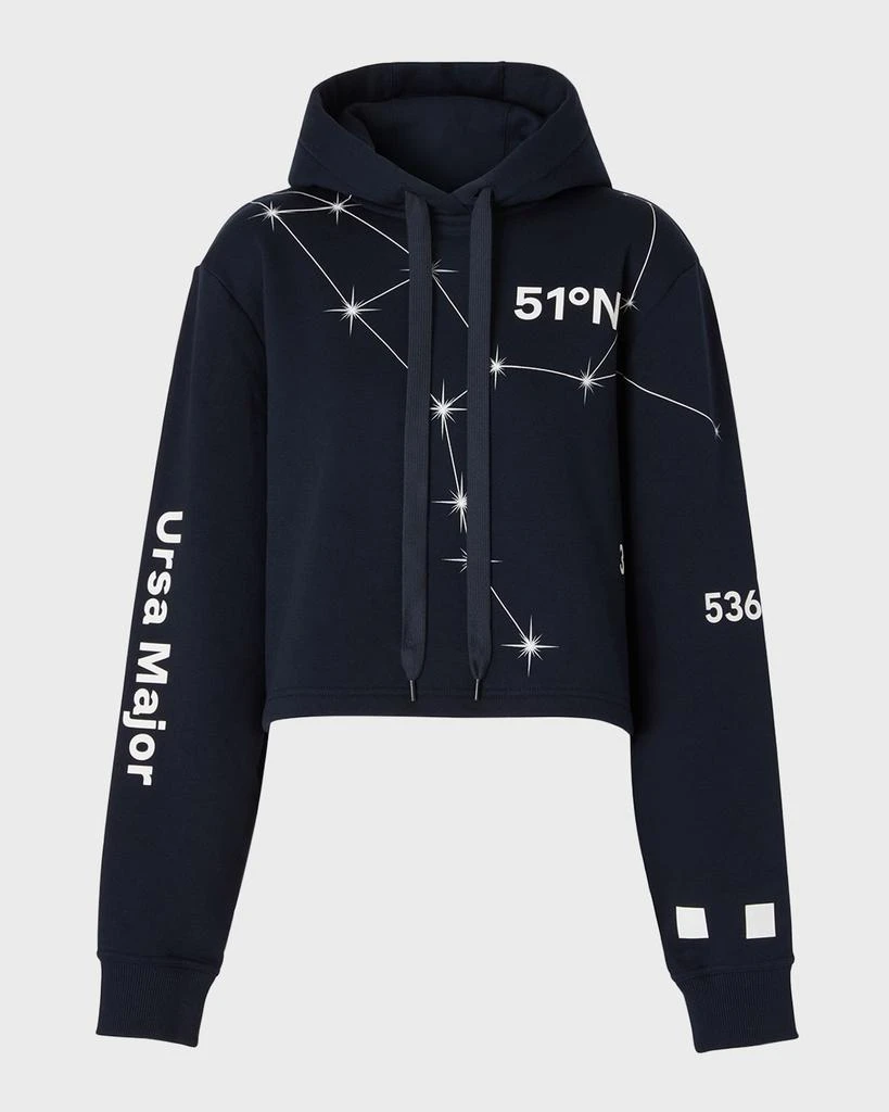 商品Burberry|Jenny Constellation Coordinate-Print Crop Hoodie,价格¥3240,第2张图片详细描述