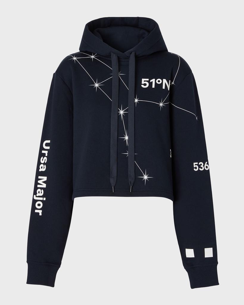 商品Burberry|Jenny Constellation Coordinate-Print Crop Hoodie,价格¥5971,第4张图片详细描述