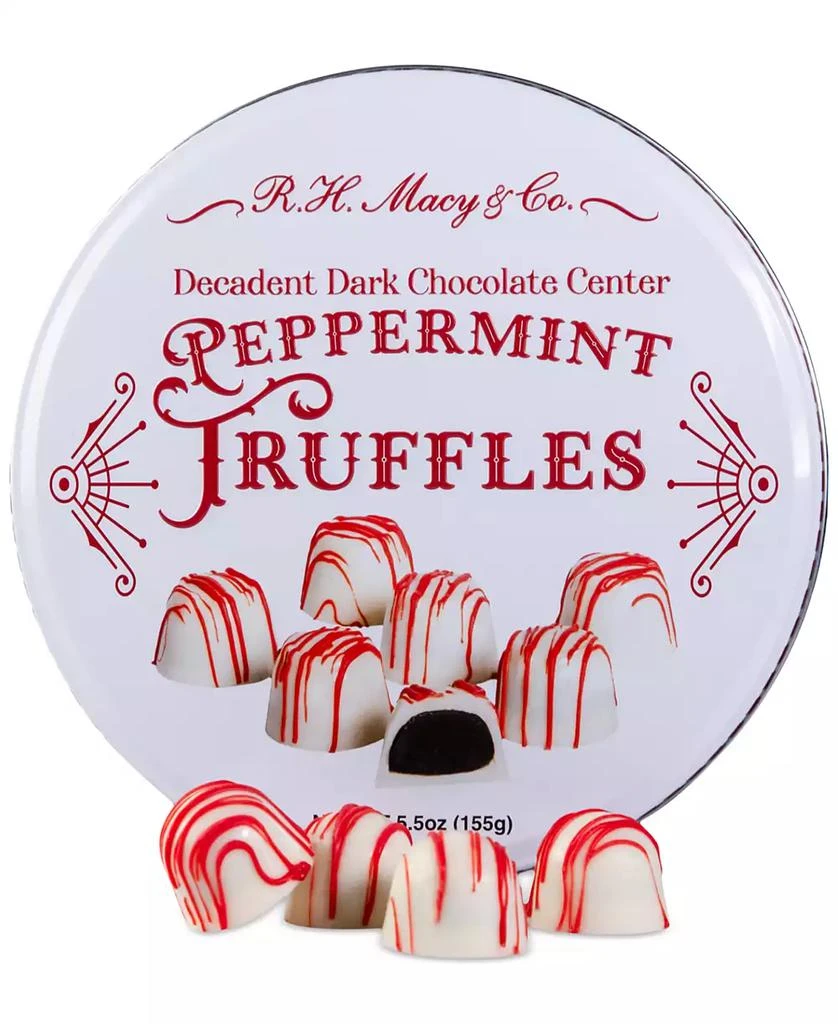 商品R.H. Macy & Co.|Holiday Dark Chocolate Peppermint Truffles, 5.5oz,价格¥184,第1张图片