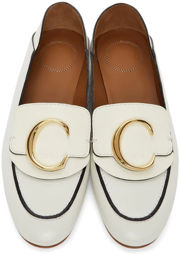 商品Chloé|White Shiny Loafers,价格¥3325,第5张图片详细描述