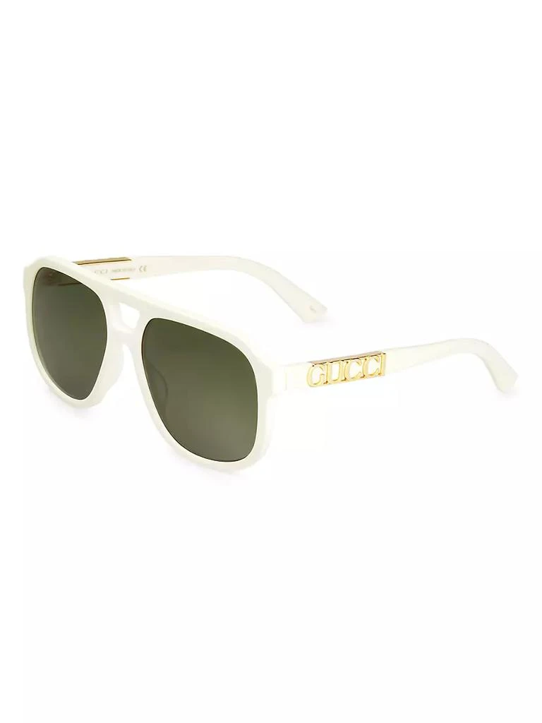 商品Gucci|Gucci Sign 58MM Pilot Sunglasses,价格¥2417,第2张图片详细描述