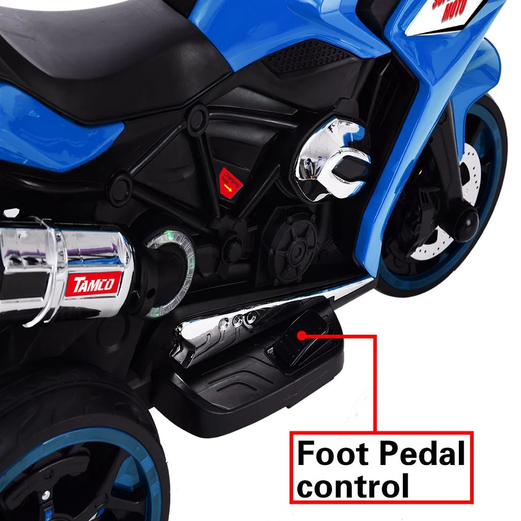 商品Streamdale Furniture|Streamdale 12V Kids Electric Motorcycle with Three Lighting Wheels,价格¥3463,第5张图片详细描述