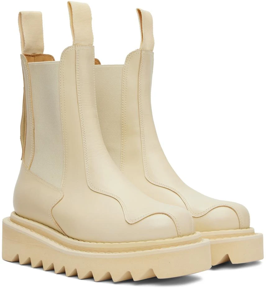 商品Toga Pulla|SSENSE Exclusive Beige Platform Chelsea Boots,价格¥1264,第4张图片详细描述