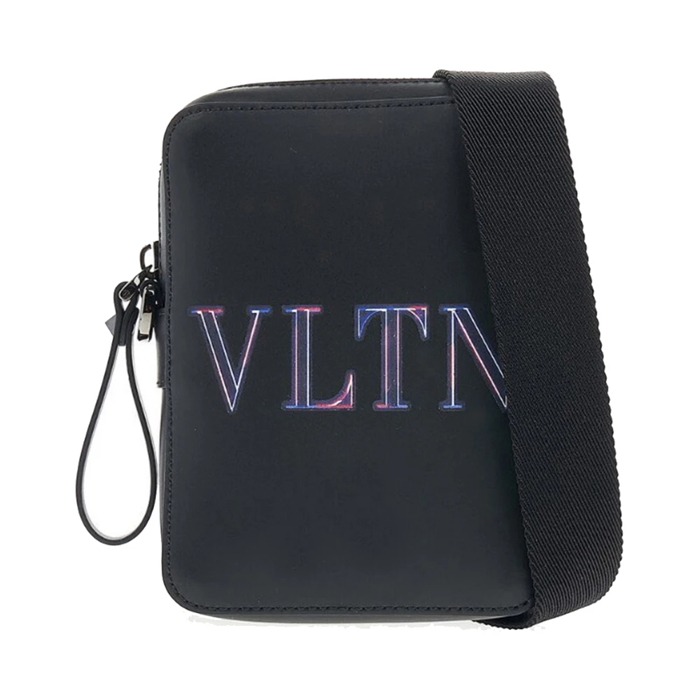商品Valentino|VALENTINO 男士黑色小牛皮斜挎包 XY2B0943-GCI-N78,价格¥3238,第1张图片