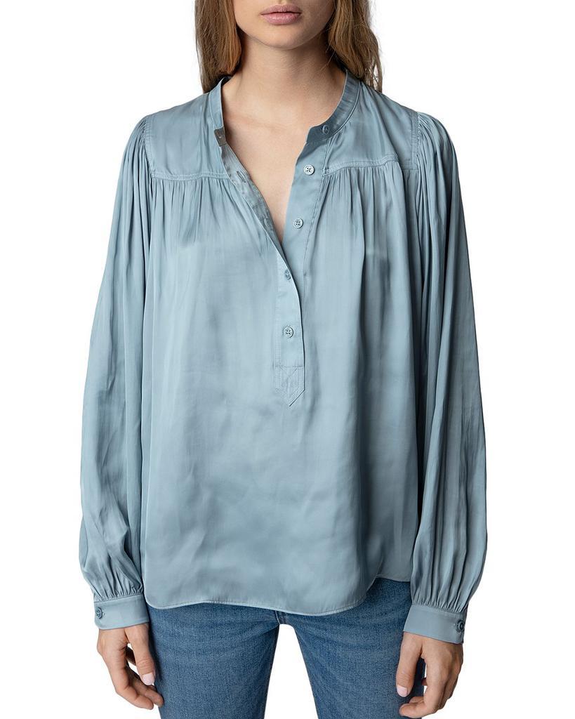 商品Zadig&Voltaire|Tigy Satin Blouse,价格¥1495,第1张图片