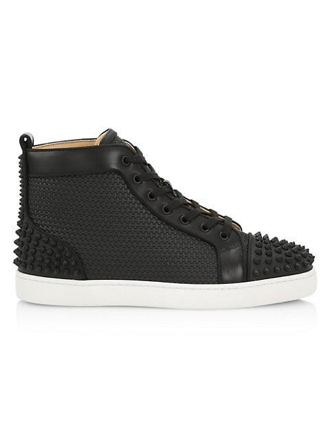 Lou Spikes 2 Woven Leather High-Top Sneakers商品第1张图片规格展示