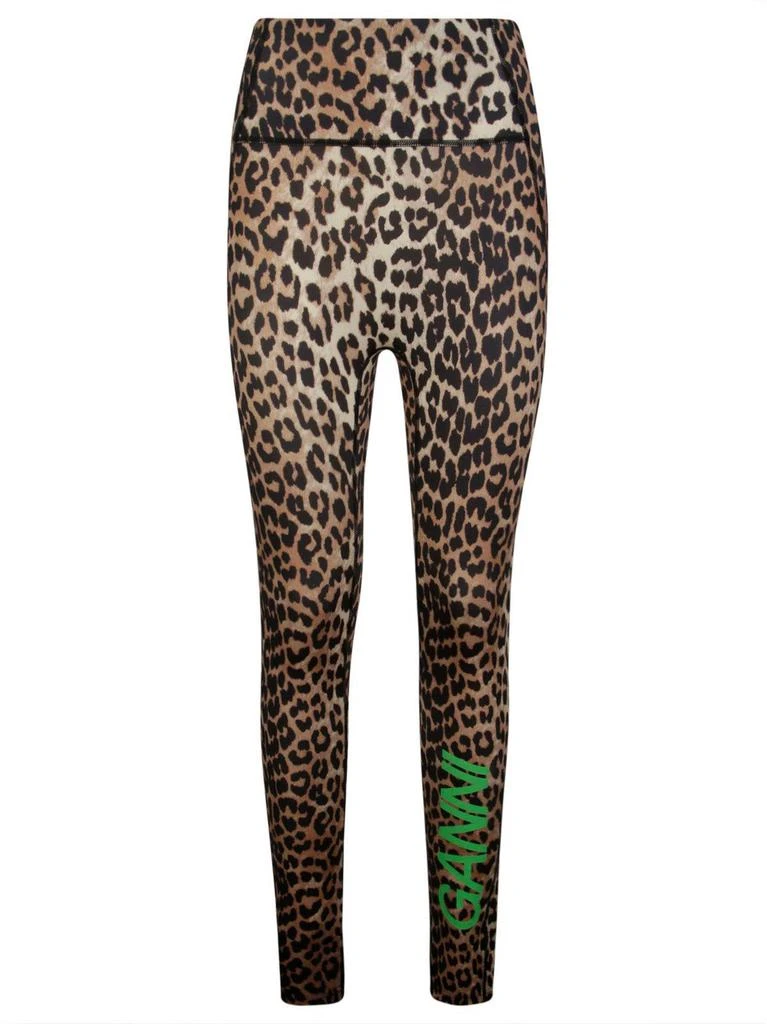 商品Ganni|Leopard Printed High Waist Tights,价格¥1215,第1张图片