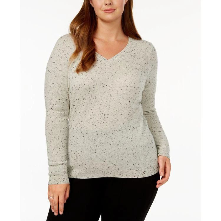 商品Charter Club|大码 Cashmere V-Neck Sweater, Created for Macy's,价格¥487,第2张图片详细描述