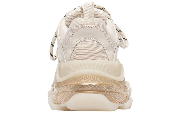 商品[国内直发] Balenciaga|巴黎世家 Triple S Clear Sole Sneaker 系带 低帮 老爹鞋 男款 米白色,价格¥9040,第6张图片详细描述