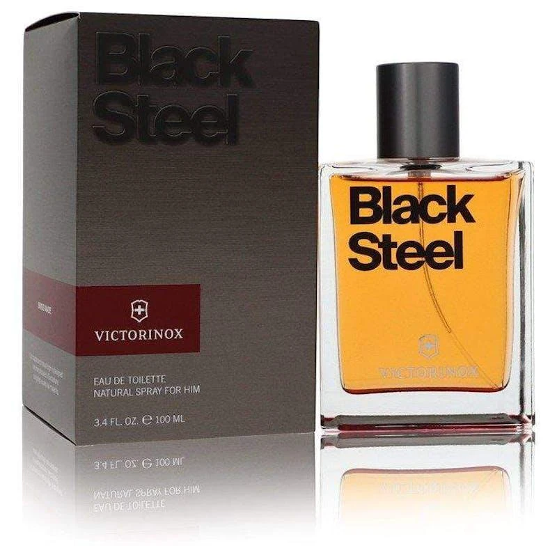 商品Victorinox|Victorinox Black Steel by Victorinox Eau De Toilette Spray 3.4 oz for Men,价格¥277,第1张图片