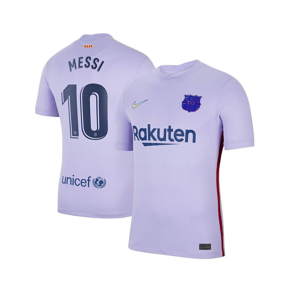 商品NIKE|Men's Lionel Messi Purple Barcelona 2021/22 Away Stadium Replica Player Jersey,价格¥883,第1张图片