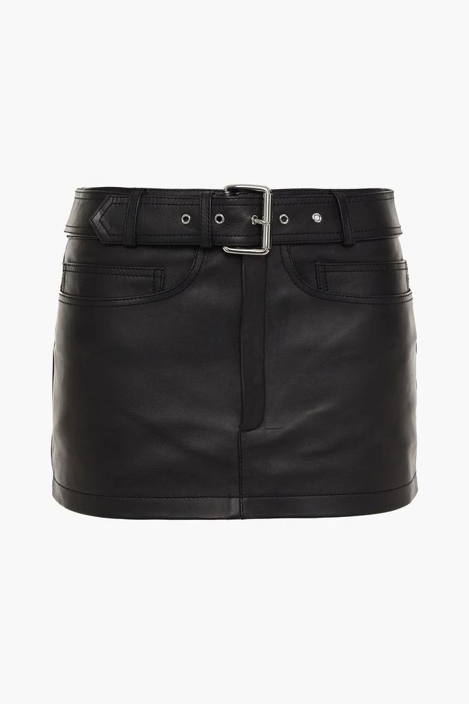 商品Alexander Wang|Belted leather mini skirt,价格¥4843,第3张图片详细描述