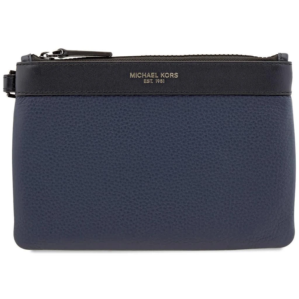 商品Michael Kors|Men's Blue Leather Small Travel Pouch,价格¥659,第1张图片