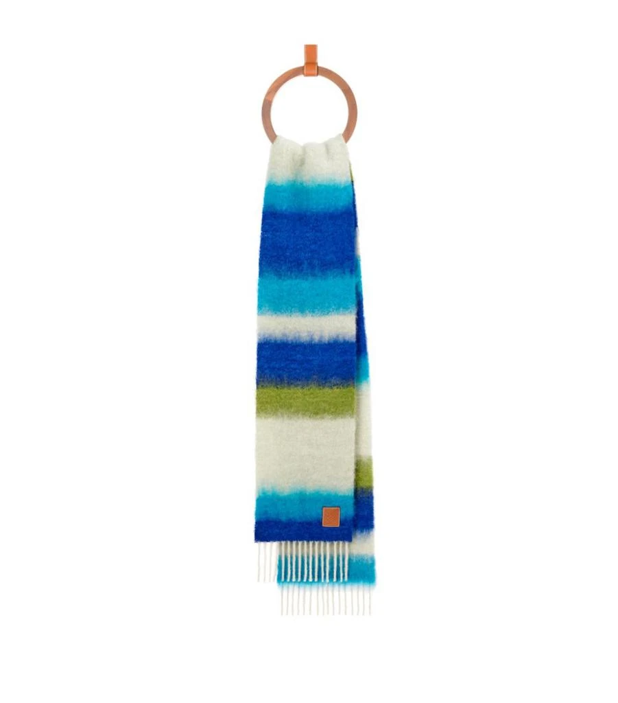 商品Loewe|Mohair-Wool Striped Scarf,价格¥2863,第2张图片详细描述