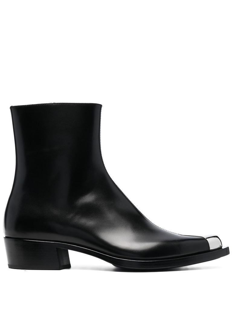 ALEXANDER MCQUEEN - Calfskin Ankle Boot商品第4张图片规格展示