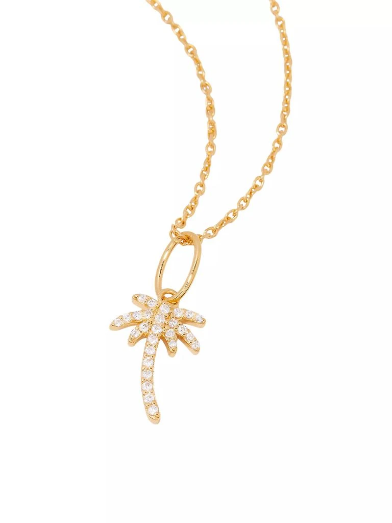 商品brook & york|Adeline 14K-Yellow-Gold Vermeil & Cubic Zirconia Palm Tree Pendant Necklace,价格¥825,第3张图片详细描述