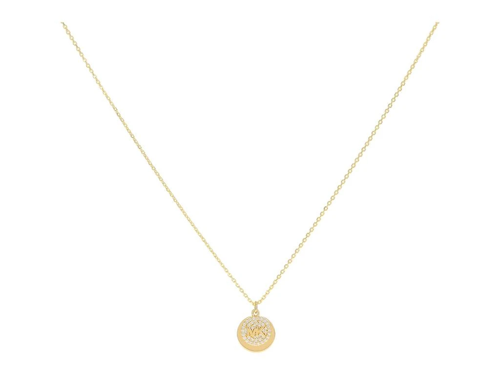 商品Michael Kors|14K Gold-Plated Sterling Silver Pavé Engravable Pendant Necklace,价格¥1144,第1张图片