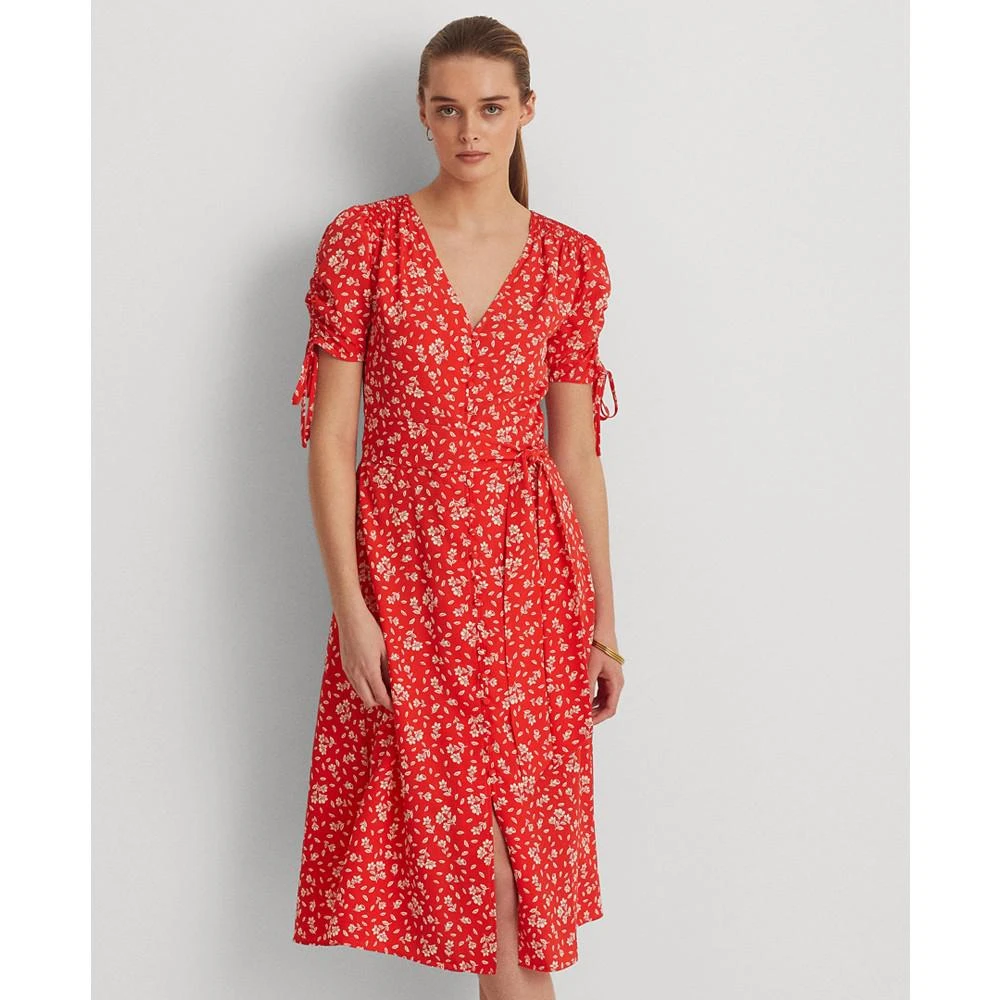 商品Ralph Lauren|Floral Crepe Midi Dress,价格¥748,第4张图片详细描述