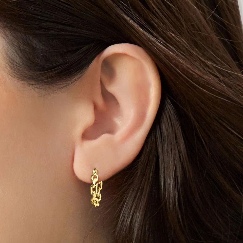 商品Ross-Simons|Ross-Simons 14kt Yellow Gold Paper Clip Link Hoop Earrings,价格¥1573,第2张图片详细描述