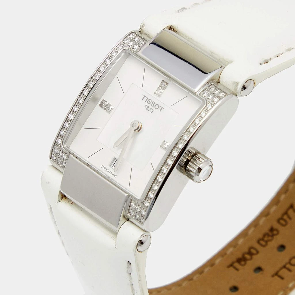 商品[二手商品] Tissot|Tissot Mother of Pearl Diamond Leather T2 T090.310.66.116.00 Women's Wristwatch 23 mm,价格¥2393,第2张图片详细描述