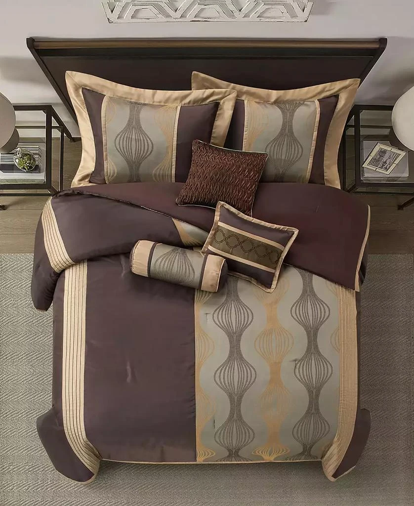商品Stratford Park|Kath 7-Piece Comforter Set, Brown, California,价格¥1407,第2张图片详细描述