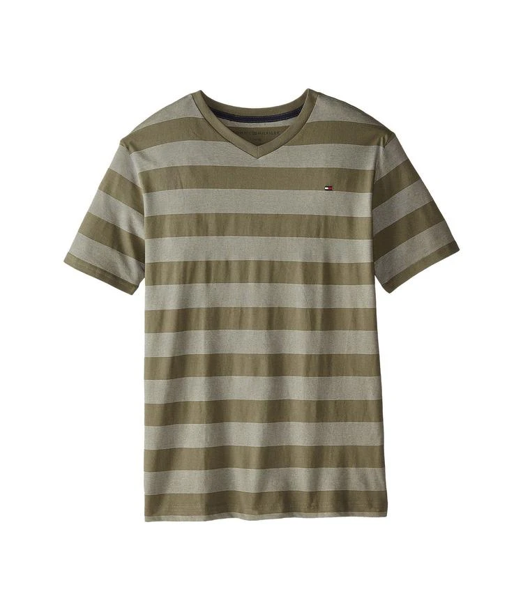 商品Tommy Hilfiger|Jersey Stripe Short Sleeve V-Neck Tee (Big Kids),价格¥162,第1张图片