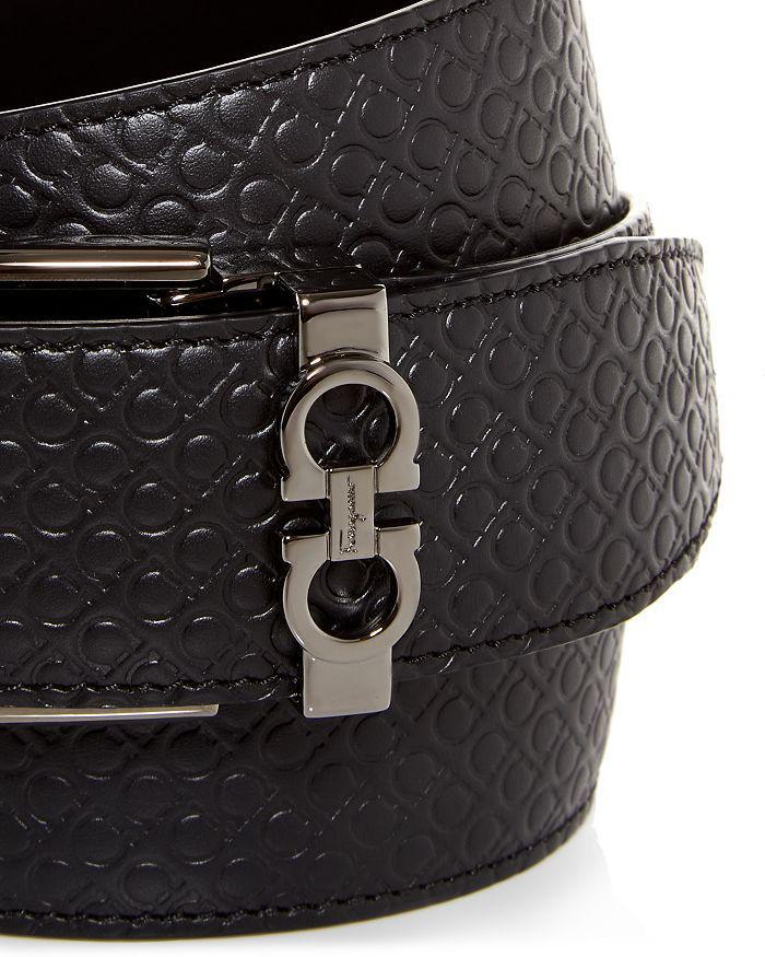 商品Salvatore Ferragamo|Men's Gancini Embossed Reversible Leather Belt,价格¥3622,第4张图片详细描述