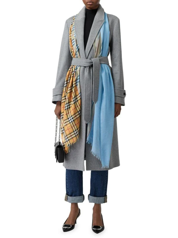 商品Burberry|Wool & Silk Mixed Vintage Check Scarf,价格¥1743,第2张图片详细描述