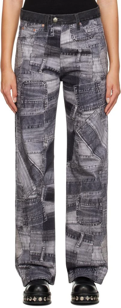 商品ANDERSSON BELL|Gray Patchwork Jeans,价格¥774,第1张图片