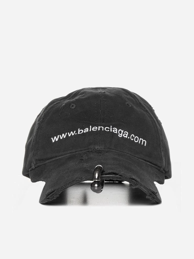 商品Balenciaga|Piercing cotton baseball cap,价格¥2596,第1张图片