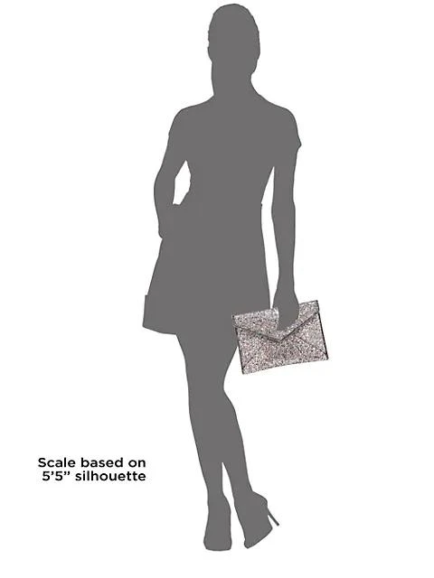 商品Rebecca Minkoff|Leo Glitter Leather Envelope Clutch,价格¥712,第3张图片详细描述