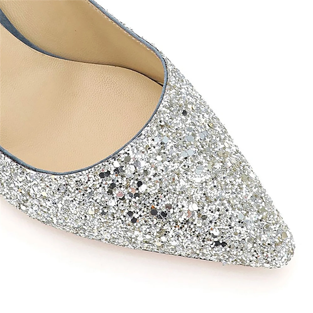 JIMMY CHOO 女士闪光蓝色渐变高跟鞋 ROMY85-VXB-SILVER-DUSKBLUE 商品