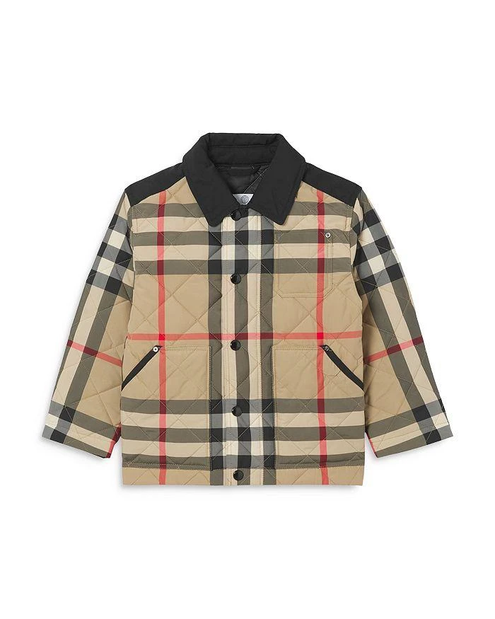 商品Burberry|Unisex Renfred Quilted Vintage Check Jacket - Little Kid, Big Kid,价格¥4664,第1张图片