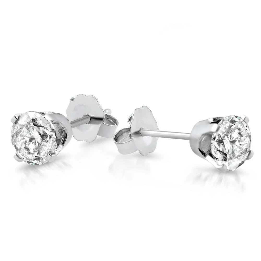 商品Pompeii3|1/3 ctw 14k White Gold Diamond Stud Earrings,价格¥1198,第3张图片详细描述