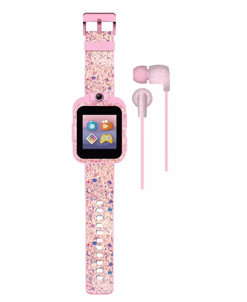 商品Playzoom|Kids Pink Glitter Silicone Smartwatch 42mm Gift Set,价格¥187,第1张图片