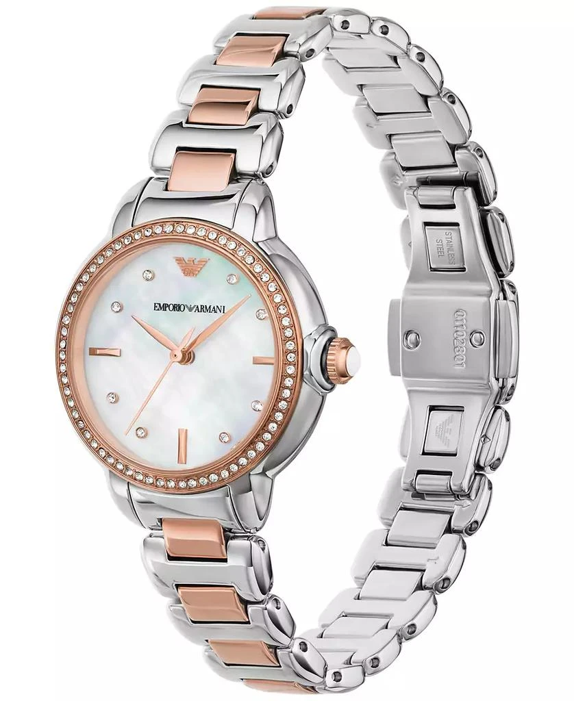 商品Emporio Armani|Women's Two-Tone Stainless Steel Bracelet Watch 32mm,价格¥2432,第2张图片详细描述