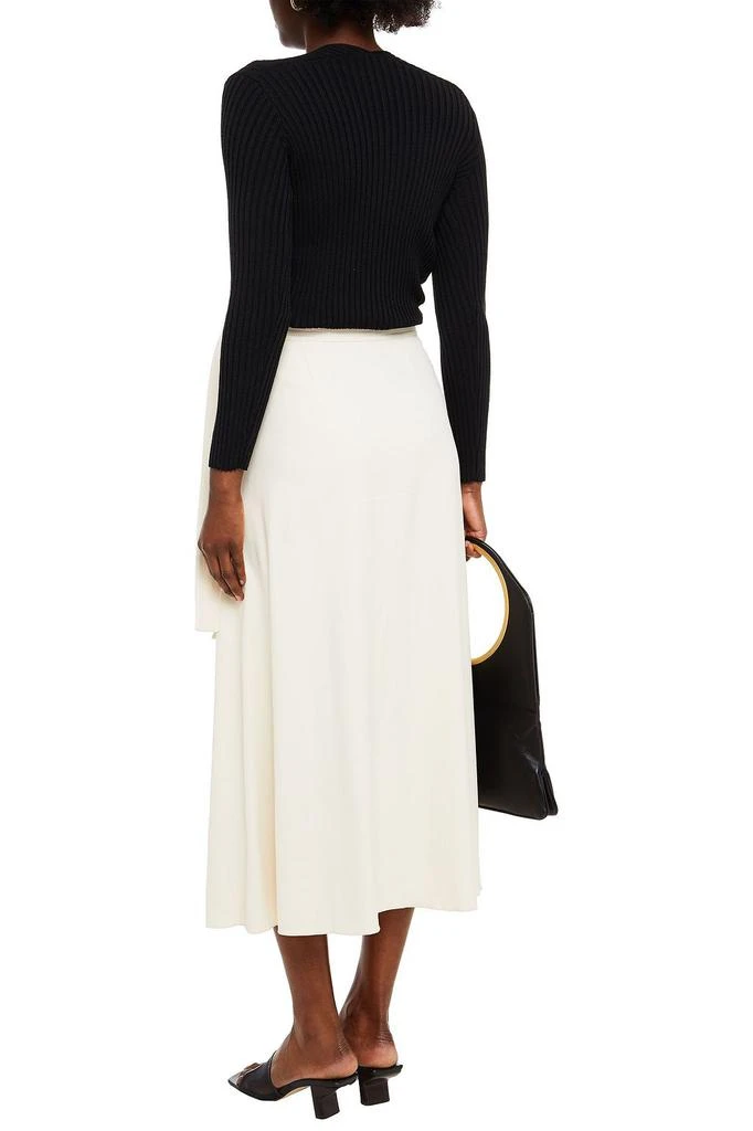 商品ROSETTA GETTY|Wrap-effect stretch-cady midi skirt,价格¥2528,第3张图片详细描述