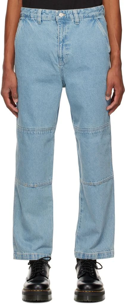 商品STUSSY|Blue Double Knee Jeans,价格¥851,第1张图片