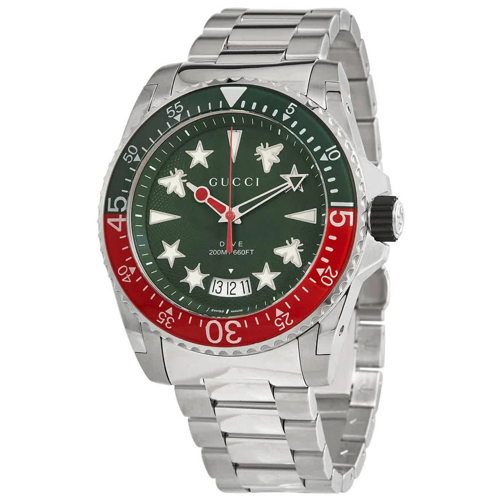商品Gucci|Dive Watch Quartz Green Dial Men's Watch YA136222,价格¥6830,第1张图片