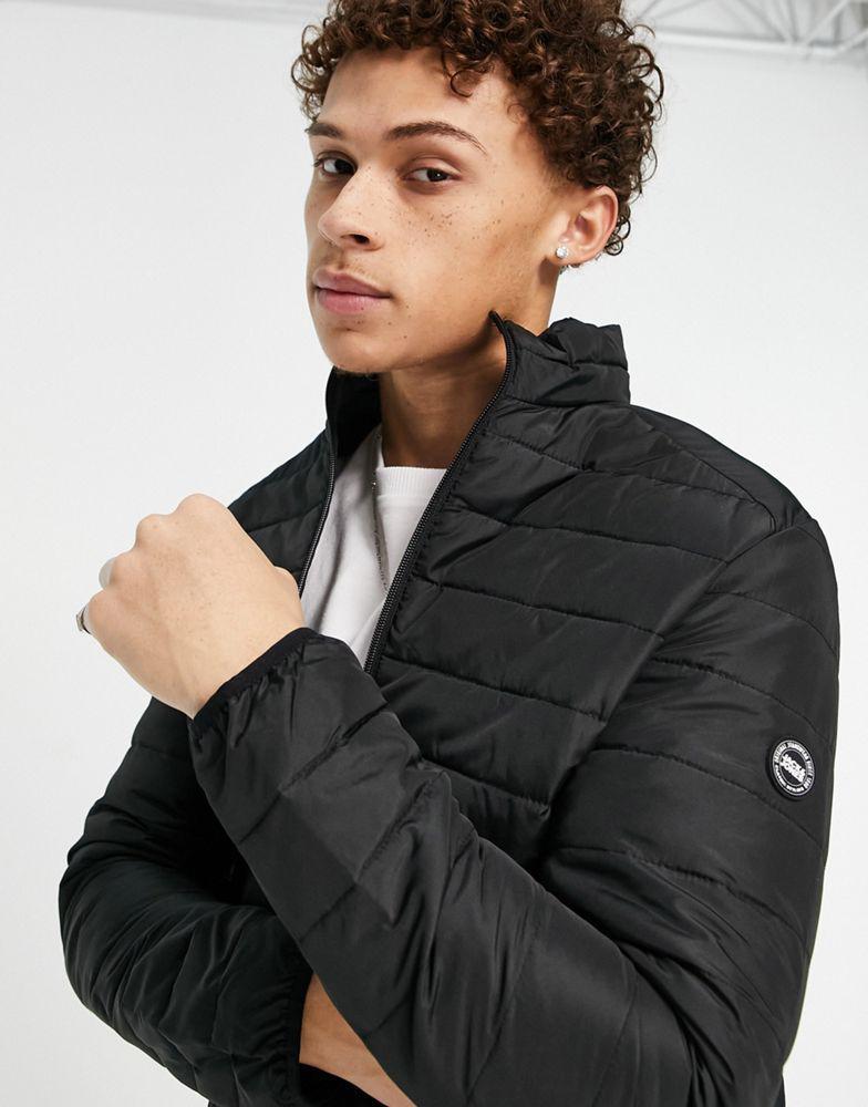 商品Jack & Jones|Jack & Jones Essentials lightweight puffer jacket in black,价格¥227,第6张图片详细描述