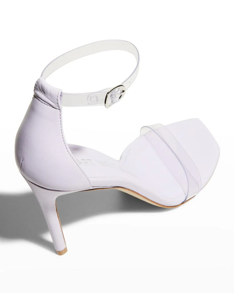商品Stuart Weitzman|Nudistcurve Clear Ankle-Strap Heel Sandals,价格¥861,第3张图片详细描述