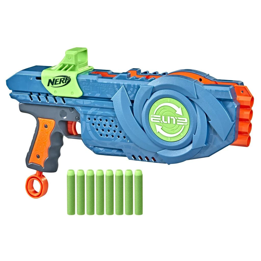 商品Nerf|NERF Elite 2.0 Flipshots Flip-8 Blaster, Rotating Dart Barrels, 8-Dart Capacity, 8 Elite Darts, Toy Foam Blasters, Kids Outdoor Games & Toys for Boys & Girls,价格¥159,第1张图片