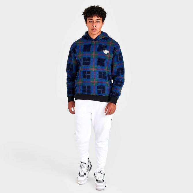 Men's Jordan Essential Holiday Plaid Hoodie商品第2张图片规格展示