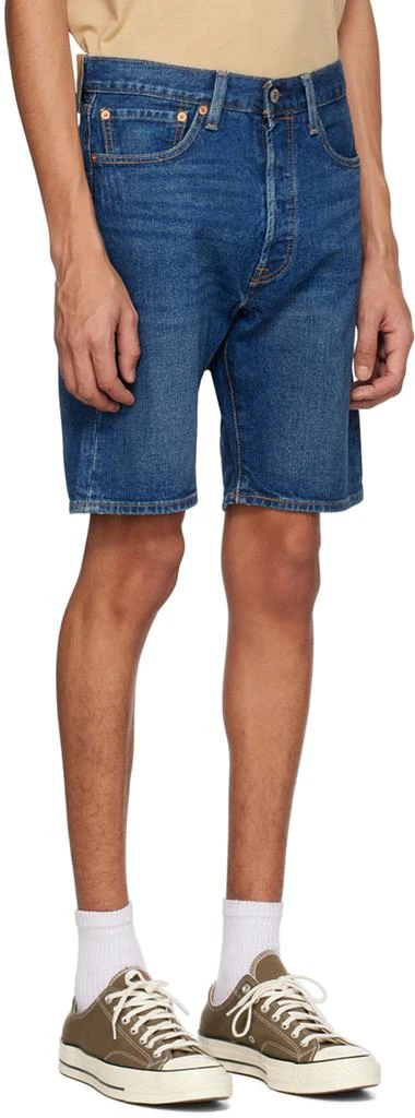 商品Levi's|Blue 501 Hemmed Shorts,价格¥137,第2张图片详细描述